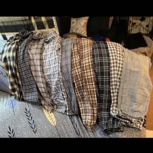Shein - 9 Pairs of Men’s Plaid Jogger Pants With Drawstring - Many Colors